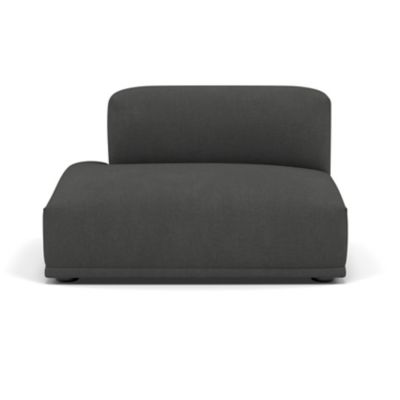 Muuto Connect Modular Left Open-Ended Sofa - Color: Black - MCONOML-K207410