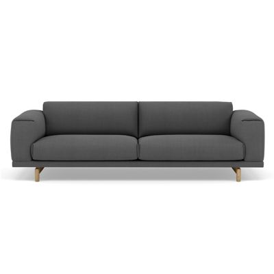 Muuto Rest Sofa - Color: Black - Size: 3-Seater - MRSTSF3-M156163