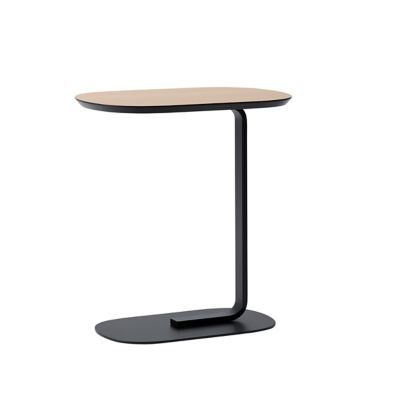 Muuto Relate Side Table - Color: Beige - Size: 23 - MRELST23-OAK-BLCK