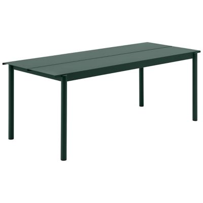 Muuto Linear Steel Table - Color: Green - Size: 79 - MLINST7930-DKGN