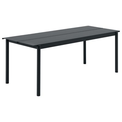 Muuto Linear Steel Table - Color: Black - Size: 79 - MLINST7930-BLCK