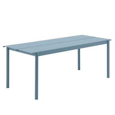 Muuto Linear Steel Table - Color: Blue - Size: 79" - MLINST7930-PABU