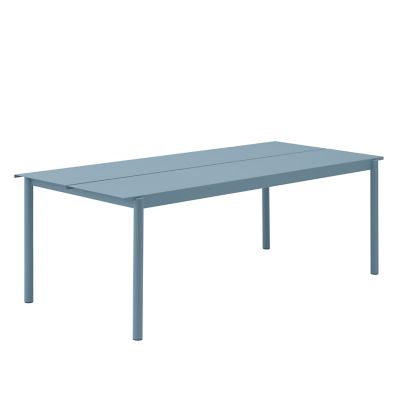 Muuto Linear Steel Table - Color: Blue - Size: 86" - MLINST8635-PABU