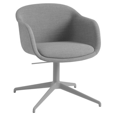 Muuto Fiber Conference Armchair - Color: Grey - MFIBCSWBU-GREY-M156133