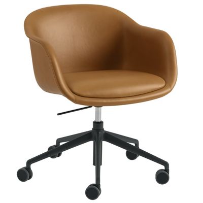 Muuto Fiber Conference Armchair - Color: Brown - MFIBCSWGTU-BLCK-M136COGN