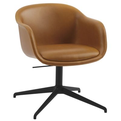 Muuto Fiber Conference Armchair - Color: Brown - MFIBCSWBU-BLCK-M136COGN