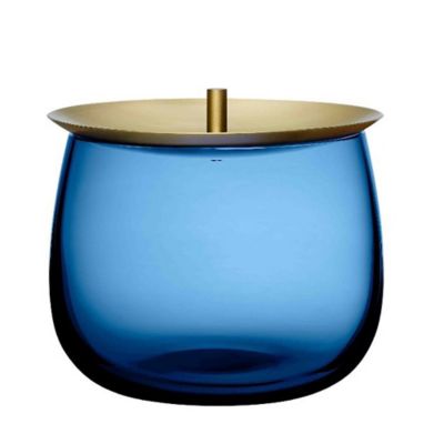 NDE2039463 Nude Glass Beret Storage Box - Color: Blue - Size: sku NDE2039463