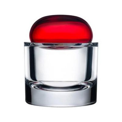 Nude Glass Ecrin Lidded Vessel - Color: Red - Size: Small - 92760-1105400