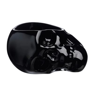 NDE2039818 Nude Glass Memento Mori Skull Bowl - Color: Black  sku NDE2039818