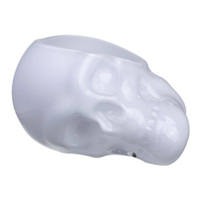 Nude Glass Memento Mori Skull Bowl - Color: White - Size: Large - 28416-107