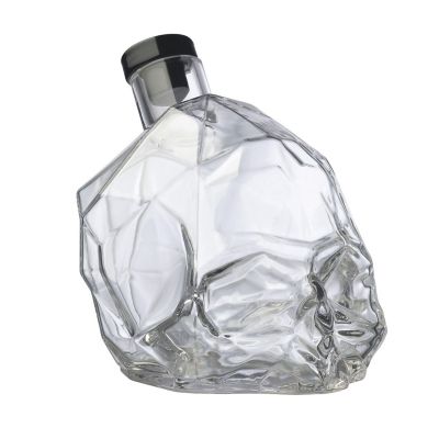 NDE2180485 Nude Glass Memento Mori Whisky Bottle - Color: Cle sku NDE2180485