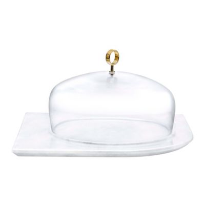 NDE2180656 Nude Glass Cupola Cake Dome - Color: Clear - Size: sku NDE2180656