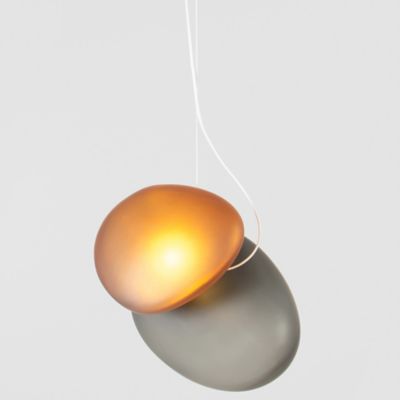 A-N-D Pebble LED Pendant Light - Color: Grey - Size: 2 light - PEB-P-A-SL-C