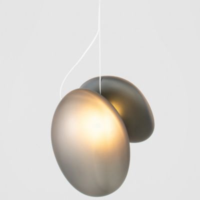 A-N-D Pebble LED Pendant Light - Color: Grey - Size: 2 light - PEB-P-A-SL-C