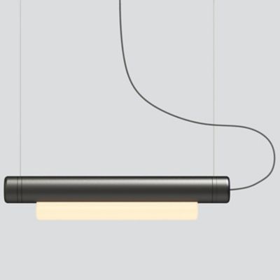 A-N-D Pipeline LED Linear Chandelier Light - Color: Black - Size: Small - P