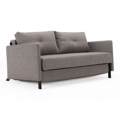 Innovation Living Cubed 02 Sofa Bed with Arms - Color: Grey - Size: Queen -