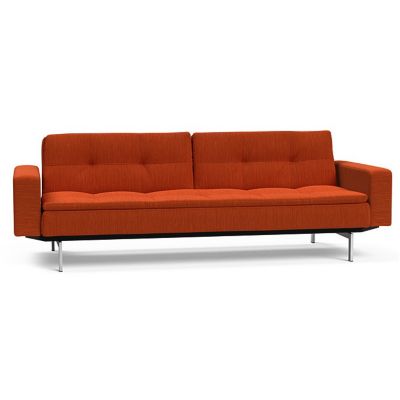 Innovation Living Dublexo Deluxe Sofa with Arms, Metal Base - Color: Red - 