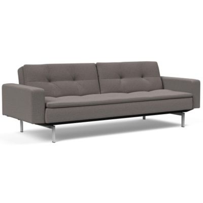 Innovation Living Dublexo Deluxe Sofa with Arms, Dark Wood Base - Color: Gr