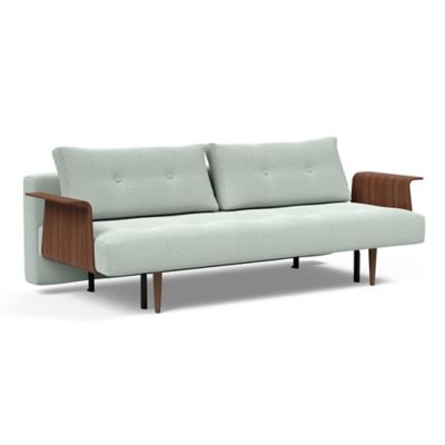 Innovation Living Recast Plus Sofa with Walnut Arms - Color: Grey - 95-7420