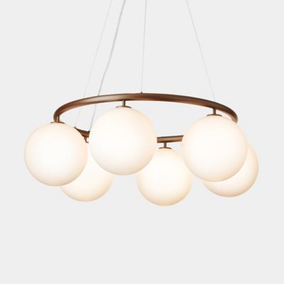 Nuura Miira Circular Chandelier in White, Size: 6 light
