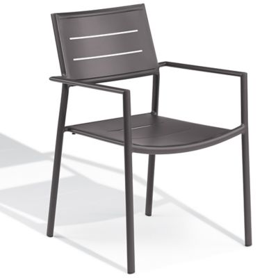 Alder & Ore Borba Outdoor Aluminum Armchair - Set of 4 - Color: Black