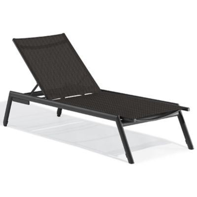 Alder & Ore Borba Outdoor Armless Chaise Lounge - Set of 2 - Color: Black