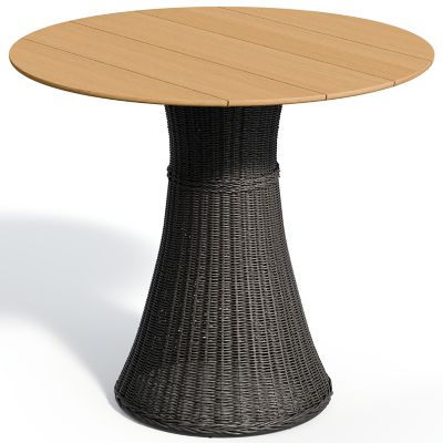 Alder & Ore Douro 48 inch Round Outdoor Bar Table - Color: Brown