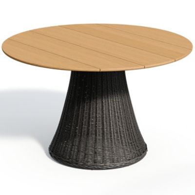 Point Luna Douro 48 inch Round Outdoor Dining Table - Color: Brown