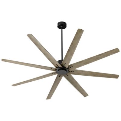 Fleet Ceiling Fan - Color: Black - Number of Blades: 8 - Blade Color: White - Oxygen Lighting 3-108-15