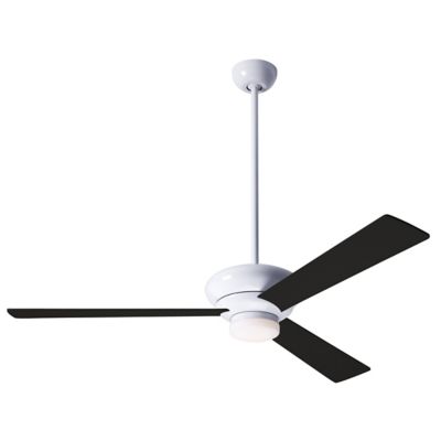Modern Fan Company Altus Ceiling Fan - Color: White - Blade Color: Black - 
