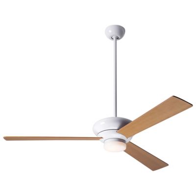 Modern Fan Company Altus Ceiling Fan - Color: White - Blade Color: Maple - 
