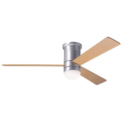 Modern Fan Company Cirrus DC Flushmount Ceiling Fan - Color: Aluminum - Bla