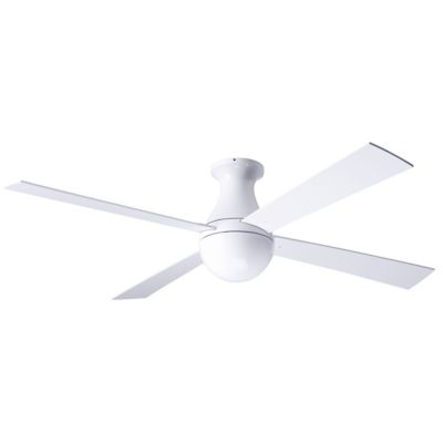 Modern Fan Company Ball Flushmount Ceiling Fan - Color: White - Blade Color