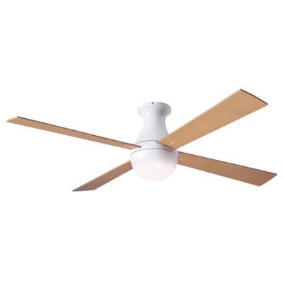 Modern Fan Company Ball Flushmount Ceiling Fan - Color: White - Blade Color