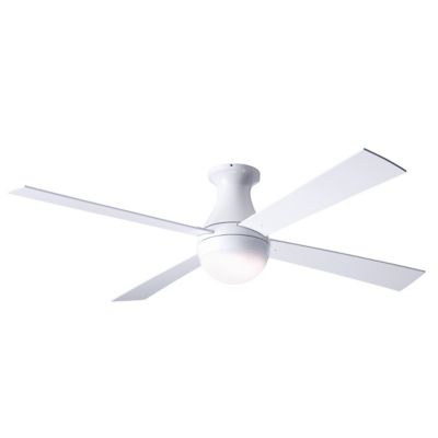 Modern Fan Company Ball Flushmount Ceiling Fan - Color: White - Blade Color