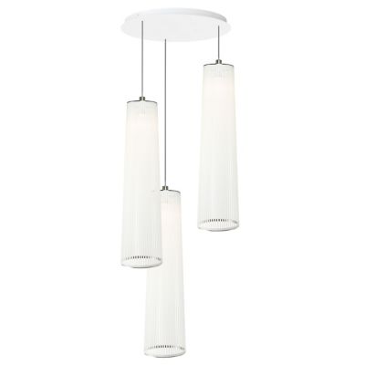 Pablo Lighting Solis 3-Light Pendant Light - Color: White - Size: Medium - 