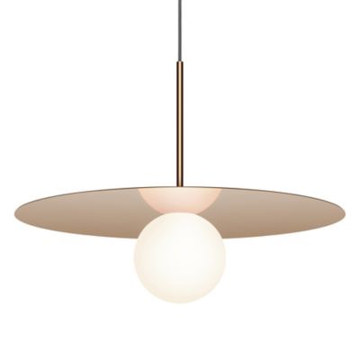 Pablo Lighting Bola Disc LED Pendant Light - Color: White - Size: 18 - B