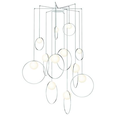 Pablo Lighting Bola LED Halo 12-Light Multi-Light Pendant Light - Color: Me