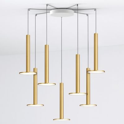 Pablo Lighting Cielo XL Multi-Light Pendant Light with Large Canopy - Color