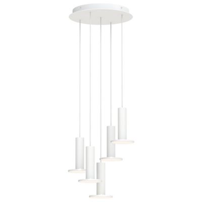 Pablo Lighting Cielo LED Multi-Light Pendant Light - Color: White - Size: 5