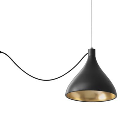 Pablo Lighting Swell String Single Pendant Light - Color: Black - Size: Med