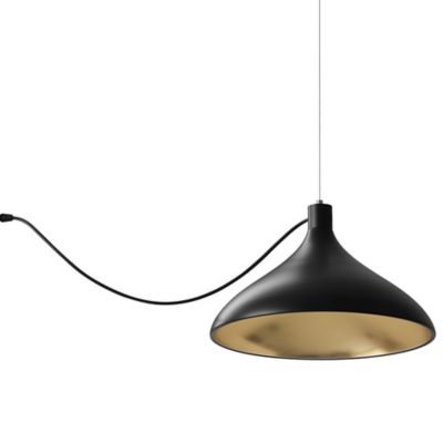 Pablo Lighting Swell String Single Pendant Light - Color: Black - Size: Wid