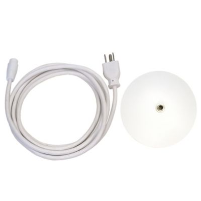 Pablo Lighting Swell Power Feed Cord and Canopy - Color: White - SWEL PWR W