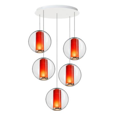 Pablo Lighting Bel Occhio Multi-Light Pendant Light - Color: Orange - Size: