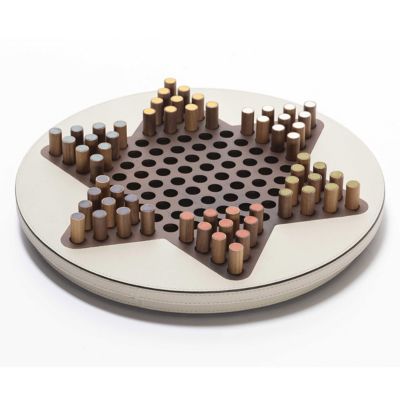 Giobagnara x Poltrona Frau Chinese Checkers Board Game in Grey