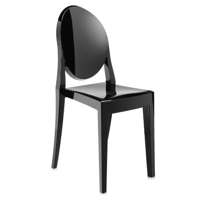 Kartell Victoria Ghost Chair Set of 2 - Color: Black - G4857/E6