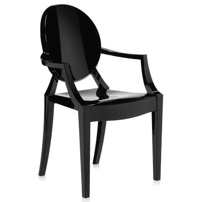 G875535 Kartell Louis Ghost Chair Set of 2 - Color: Black  sku G875535