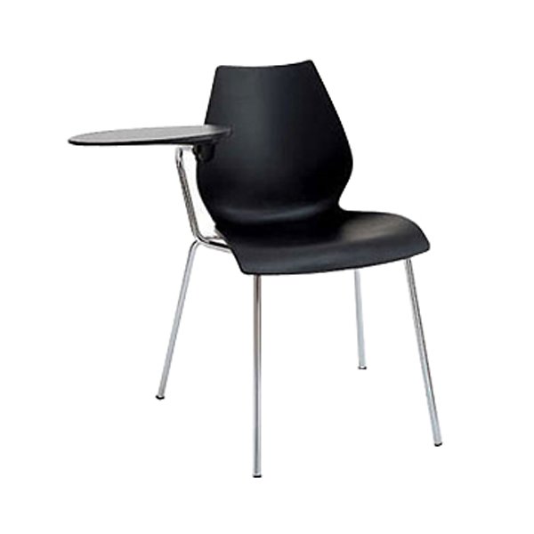 Kartell Maui Chair with Table Arm, Set of 2 - Color: Black - 2874/8M