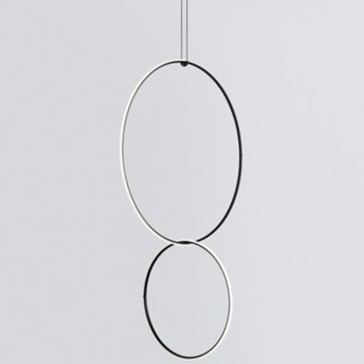 FLOS Lighting Arrangements Round Large Two Element Suspension - Color: Blac