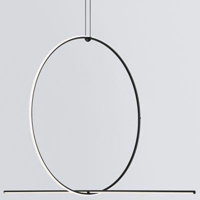 FLOS Lighting Arrangements Round Large Two Element Suspension - Color: Blac